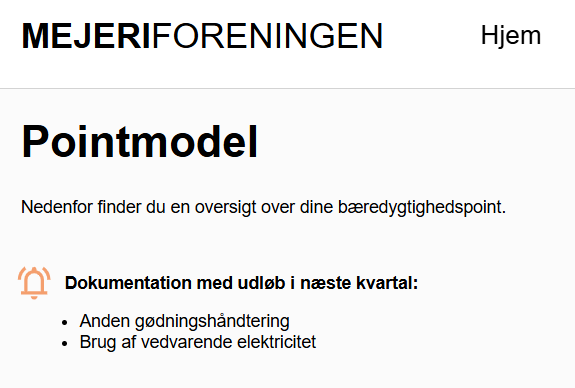 mejeriforeningen pointmodel